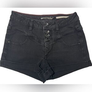 Hot Topic LoveSick Black High Waisted Jean Shorts Juniors Size 1